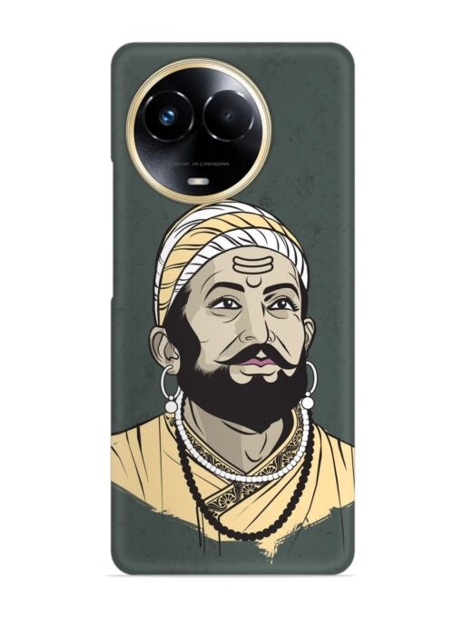 Shivaji Maharaj Vector Art Snap Case for Realme 11X (5G) Zapvi