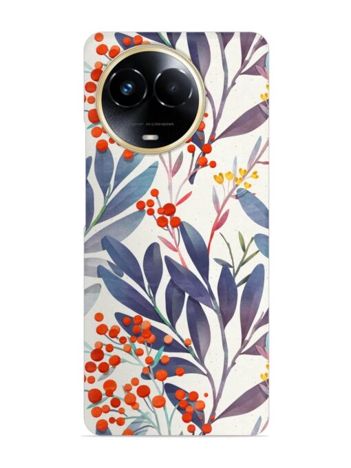 Seamless Floral Pattern Snap Case for Realme 11X (5G)