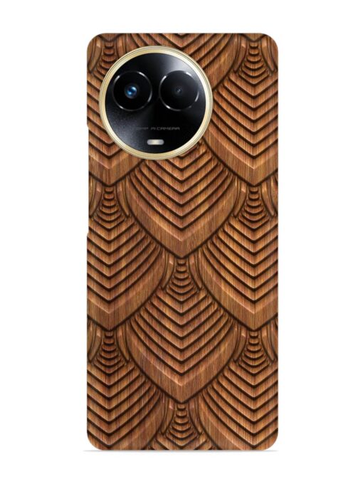 Carved Pattern On Snap Case for Realme 11X (5G) Zapvi