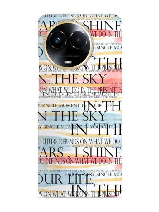 Seamless Slogans Pattern Snap Case for Realme 11X (5G)