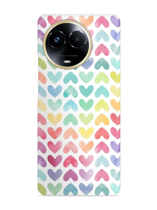 Seamless Colorful Watercolor Snap Case for Realme 11X (5G)