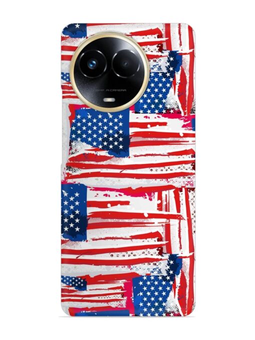 Usa Flag Seamless Snap Case for Realme 11X (5G)