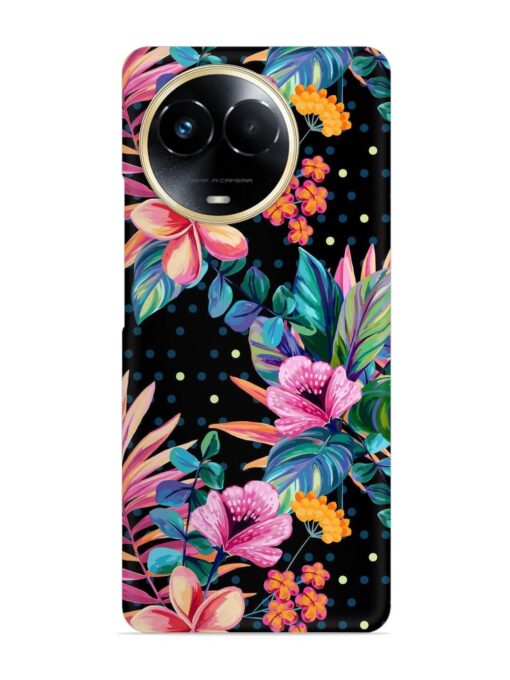 Seamless Floral Pattern Snap Case for Realme 11X (5G)