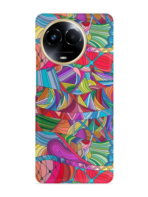 Seamless Patterns Hand Drawn Snap Case for Realme 11X (5G) Zapvi