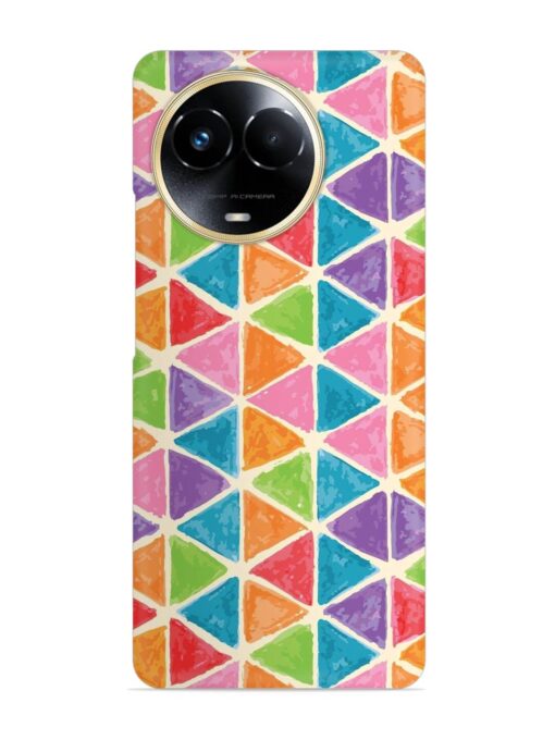 Seamless Colorful Isometric Snap Case for Realme 11X (5G)