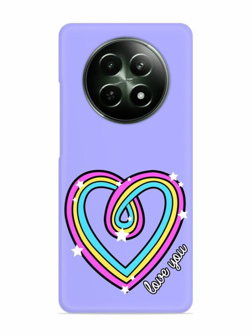 Colorful Rainbow Heart Snap Case for Realme 12 (5G) Zapvi