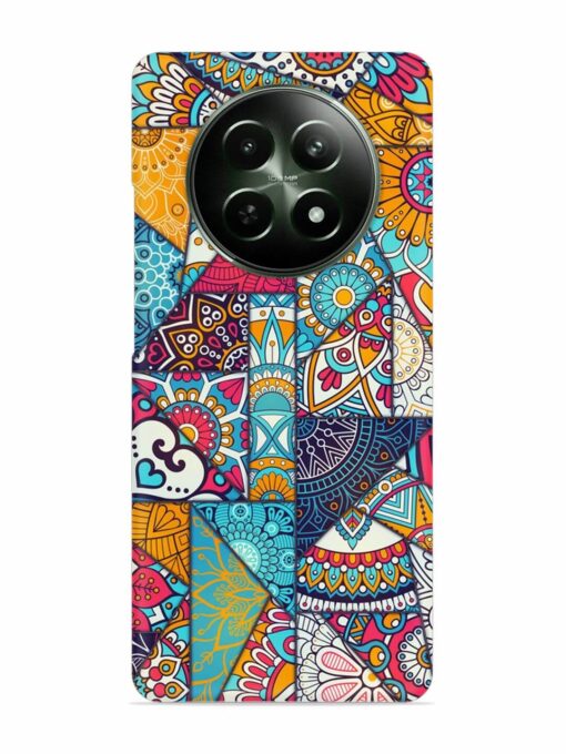 Patchwork Pattern Vintage Snap Case for Realme 12 (5G)