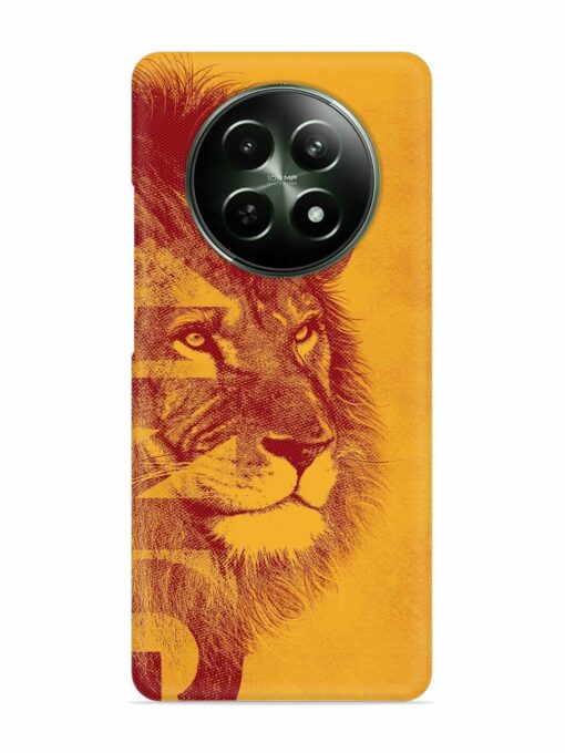 Gold Lion Crown Art Snap Case for Realme 12 (5G) Zapvi