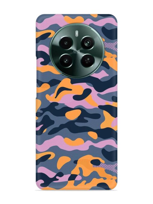 Camouflage Army Military English Orange Art Snap Case for Realme 12 Plus (5G)