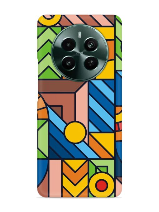 Colorful Geometric Snap Case for Realme 12 Plus (5G) Zapvi