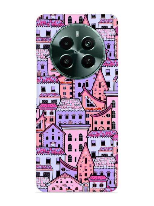 Seamless Pattern Houses Snap Case for Realme 12 Plus (5G) Zapvi