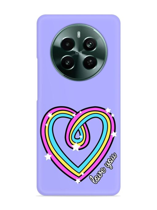 Colorful Rainbow Heart Snap Case for Realme 12 Plus (5G)