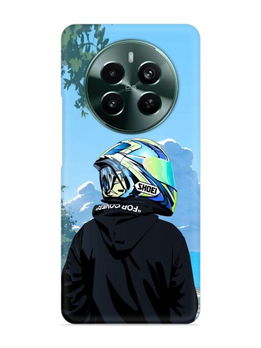 Rider With Helmet Snap Case for Realme 12 Plus (5G) Zapvi