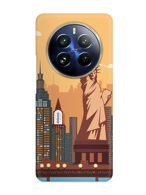 New York Statue Of Liberty Architectural Scenery Snap Case for Realme 12 Pro (5G)