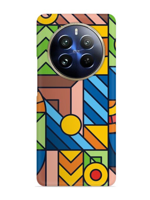 Colorful Geometric Snap Case for Realme 12 Pro (5G) Zapvi