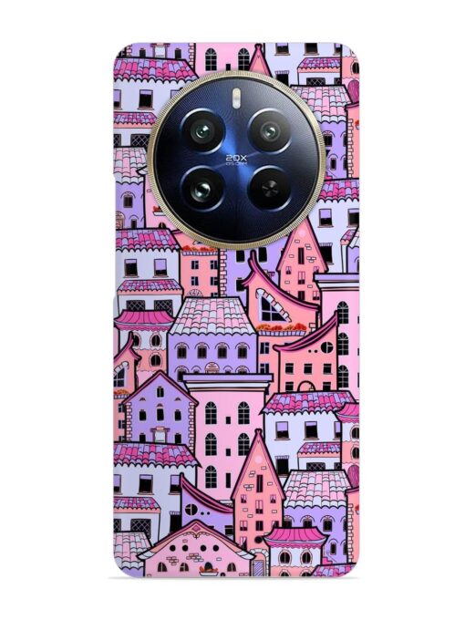 Seamless Pattern Houses Snap Case for Realme 12 Pro Plus (5G) Zapvi