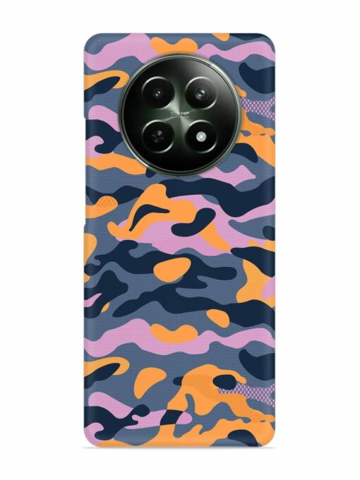 Camouflage Army Military English Orange Art Snap Case for Realme 12X (5G)