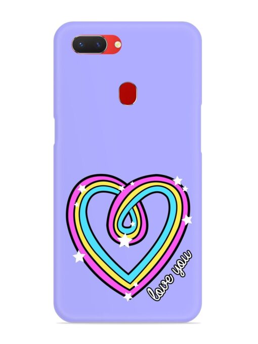 Colorful Rainbow Heart Snap Case for Realme 2