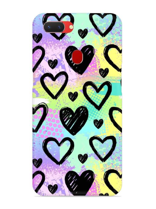 Bright Pattern Hearts Snap Case for Realme 2