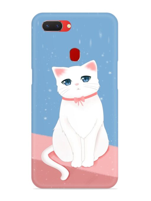 Cute White Cat Snap Case for Realme 2