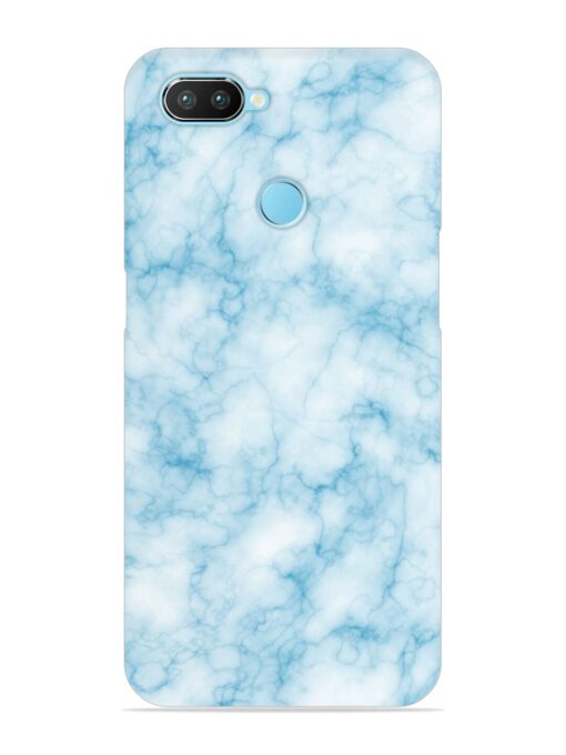 Blue White Natural Marble Snap Case for Realme 2 Pro