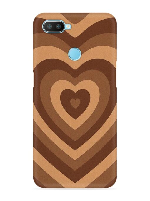 Brown Heart Snap Case for Realme 2 Pro