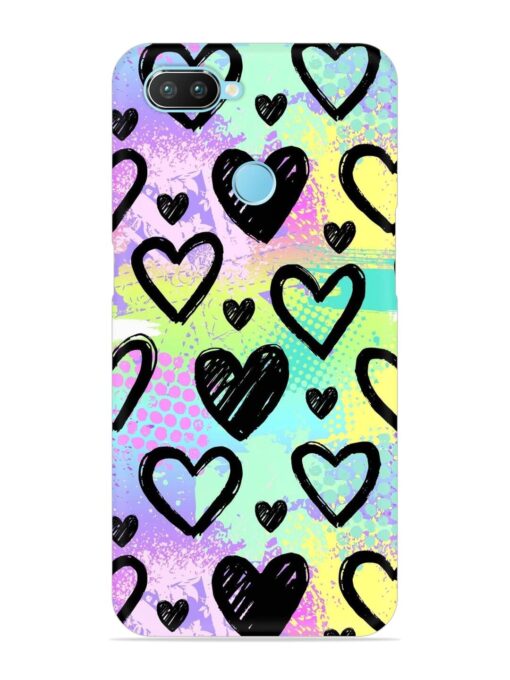 Bright Pattern Hearts Snap Case for Realme 2 Pro Zapvi