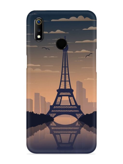 France Paris Eiffel Tower Gradient Snap Case for Realme 3 Zapvi