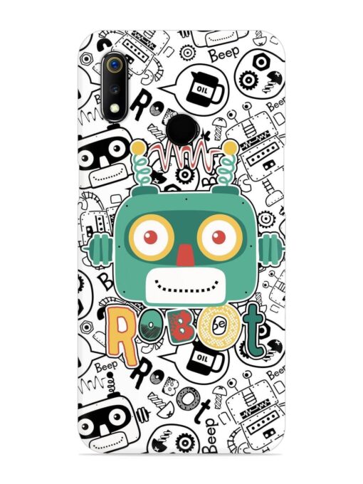 Robot Modern Seamless Pattern Snap Case for Realme 3