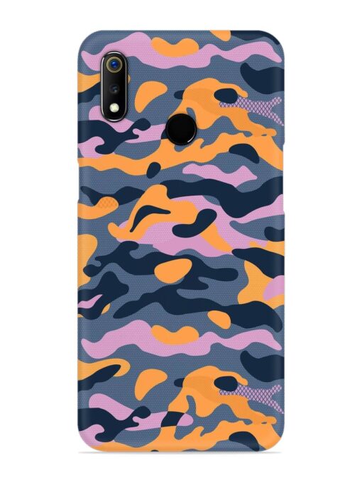 Camouflage Army Military English Orange Art Snap Case for Realme 3 Zapvi