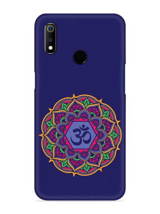 Om Mandala Art Blue Snap Case for Realme 3