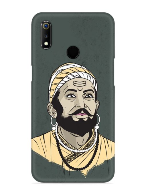 Shivaji Maharaj Vector Art Snap Case for Realme 3