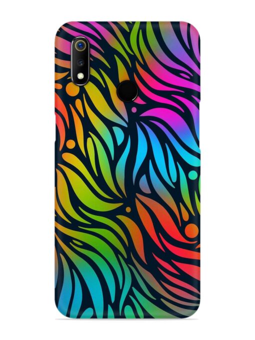 Abstract Leaf Design Snap Case for Realme 3 Zapvi