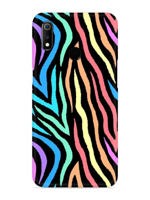 Colorful Abstract Zebra Snap Case for Realme 3