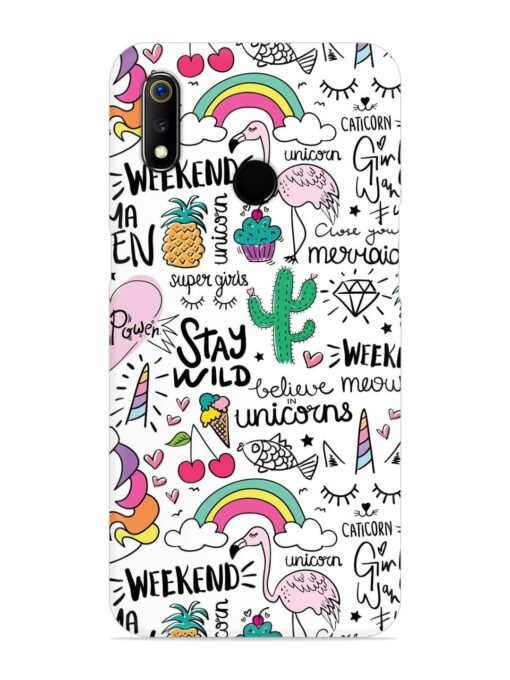 Unicorn Ice Cream Snap Case for Realme 3