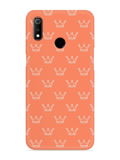 Hand Drawn Crown Snap Case for Realme 3