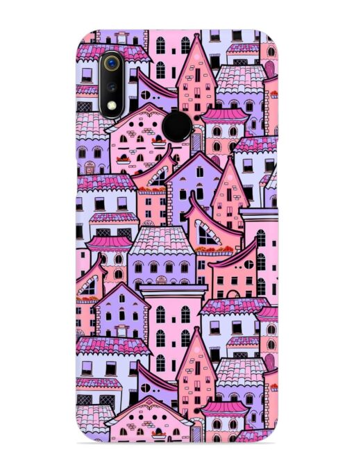 Seamless Pattern Houses Snap Case for Realme 3