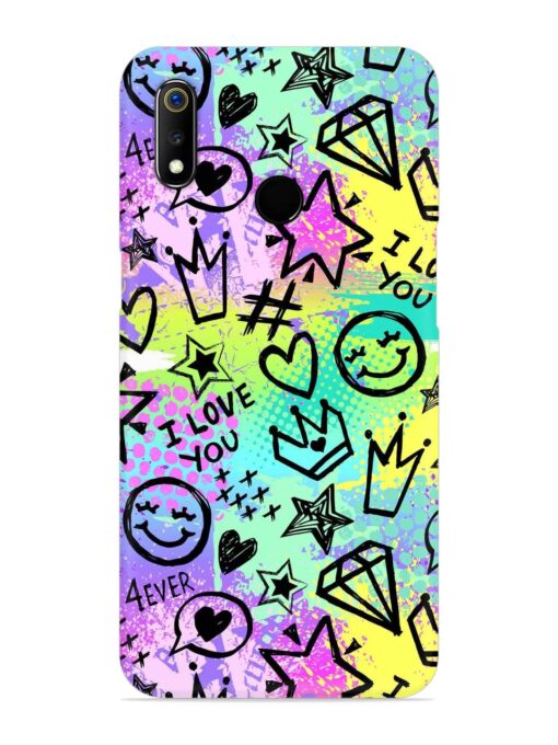 Bright Seamless Pattern Snap Case for Realme 3 Zapvi