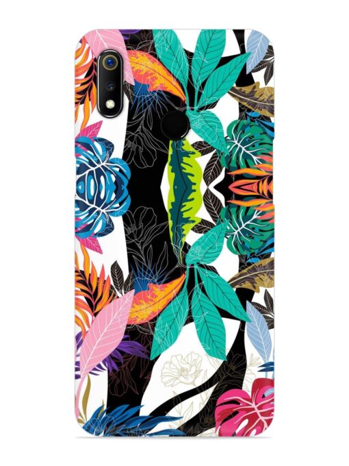 Floral Pattern Bright Snap Case for Realme 3 Zapvi