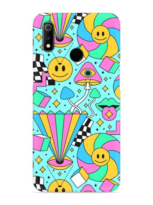 Trippy Rainbow 60S Snap Case for Realme 3