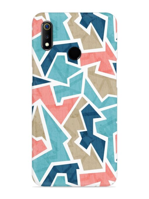 Vintage Geometric Triangle Snap Case for Realme 3