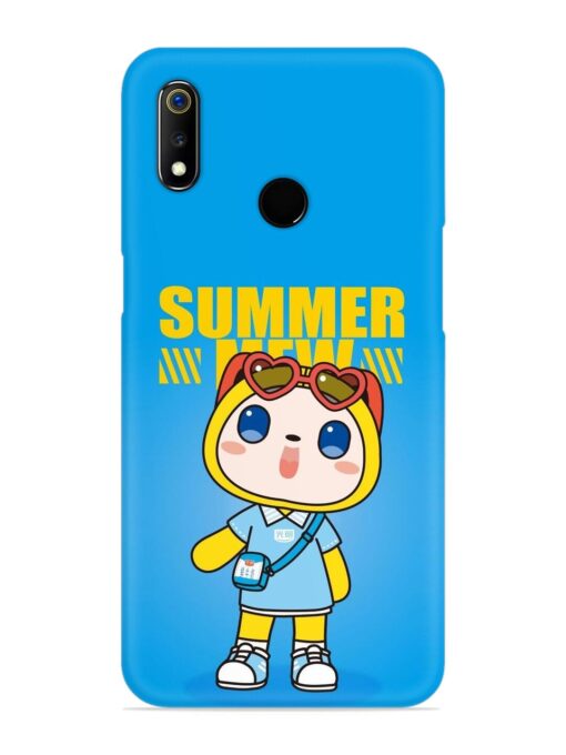 Summer Mew Cartoon Snap Case for Realme 3 Zapvi