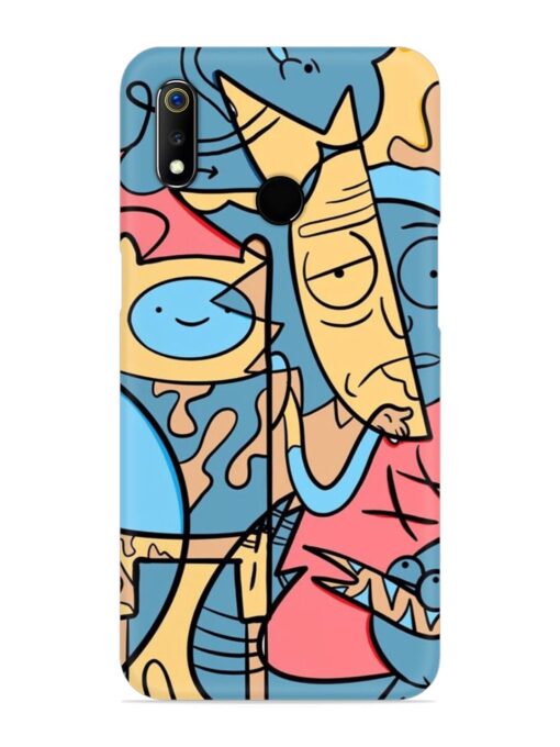 Silly Face Doodle Snap Case for Realme 3