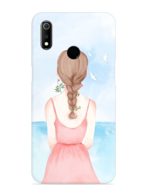 Watercolor Girl Vector Snap Case for Realme 3