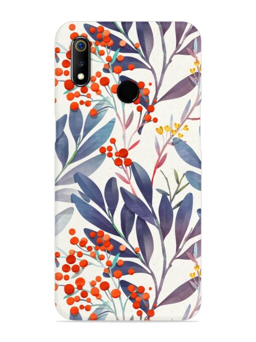 Seamless Floral Pattern Snap Case for Realme 3I