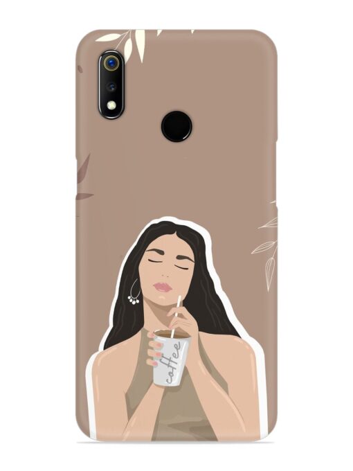 Girl With Coffee Snap Case for Realme 3I