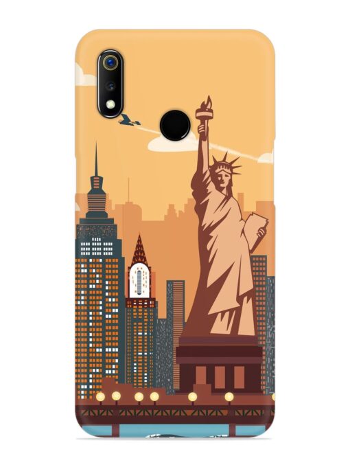 New York Statue Of Liberty Architectural Scenery Snap Case for Realme 3 Pro