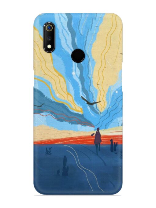 Minimal Abstract Landscape Snap Case for Realme 3 Pro Zapvi