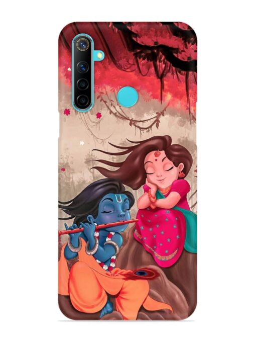 Radhe Krishna Water Art Snap Case for Realme 5 Zapvi