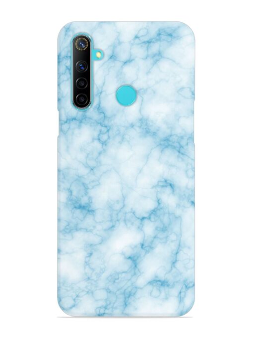 Blue White Natural Marble Snap Case for Realme 5 Zapvi